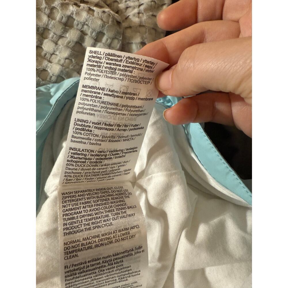 NWOT Reima Tikkanen SZ 3-6 Months Honeycomb Baby Down Snowsuit Sleeping Bag Blue - Picture 8 of 9